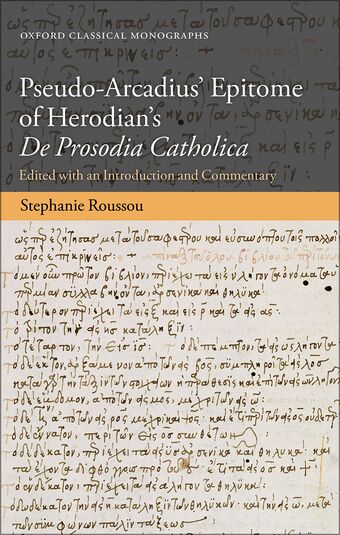 Pseudo-Arcadius' Epitome of Herodian's De Prosodia Catholica book cover