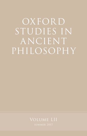 Oxford Studies in Ancient Philosophy, Volume 52 book cover
