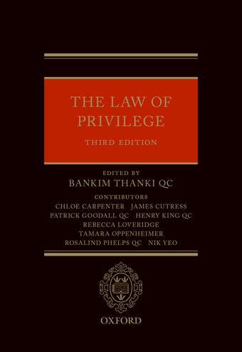 The Law of Privilege book cover