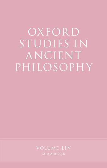 Oxford Studies in Ancient Philosophy, Volume 54 book cover