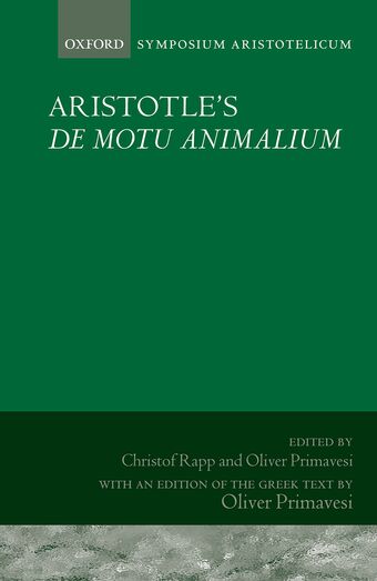 Aristotle's De motu animalium Symposium Aristotelicum book cover