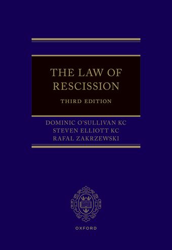 The Law of Rescission book cover