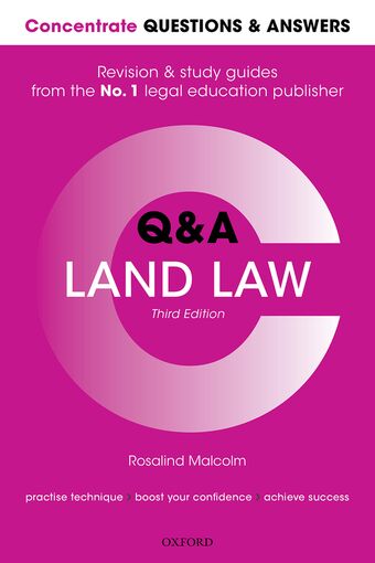 Concentrate Questions and Answers Land Law book cover