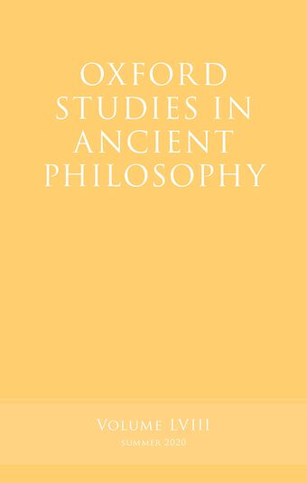 Oxford Studies in Ancient Philosophy Volume 58 book cover