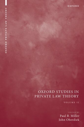 Oxford Studies in Private Law Theory book cover