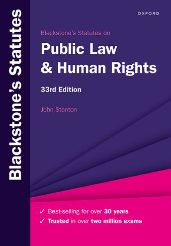 Blackstone's Statutes on Public Law & Human Rights 2022-2023 book cover