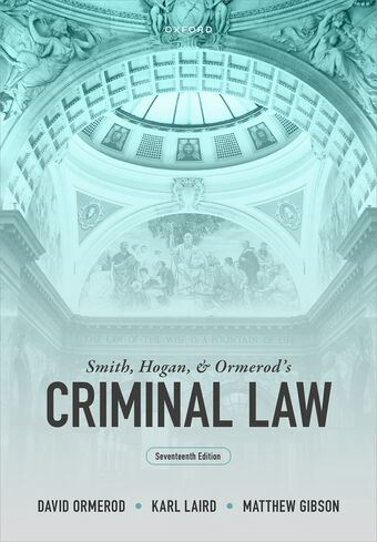 Smith, Hogan and Ormerod's Criminal Law book cover