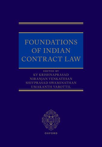 Foundations of Indian Contract Law book cover