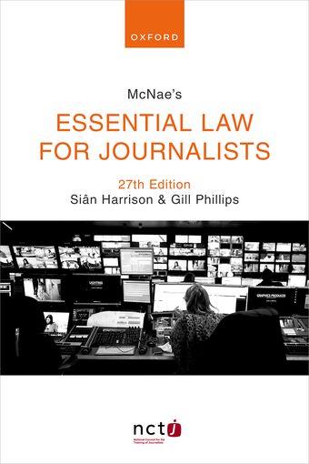 McNae's Essential Law for Journalists book cover