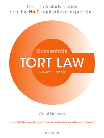 Tort Law Concentrate Law Revision and Study Guide book cover