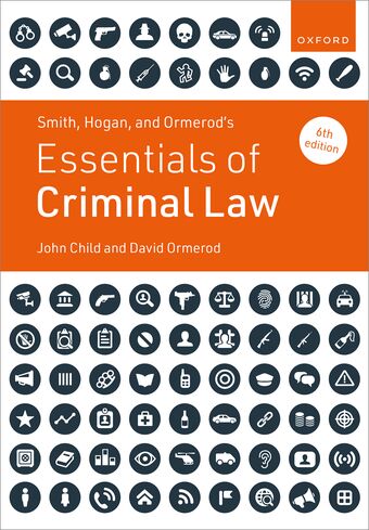 Smith, Hogan and Ormerod's Essentials of Criminal Law book cover
