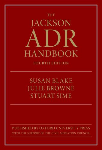 The Jackson ADR Handbook, 4th Edition book cover