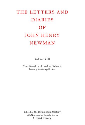 The Letters and Diaries of John Henry Newman: Volume VIII book cover