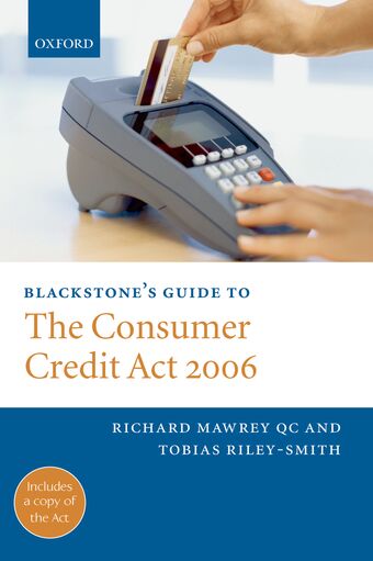 Blackstone's Guide to the Consumer Credit Act 2006 book cover