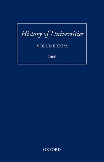 History of Universities, Volume XXI/2 book cover