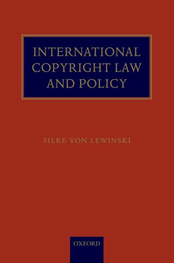 International Copyright Law and Policy book cover