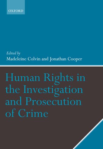 Human Rights in the Investigation and Prosecution of Crime book cover