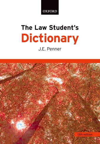 The Law Student's Dictionary book cover