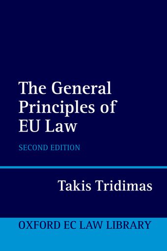 The General Principles of EU Law book cover