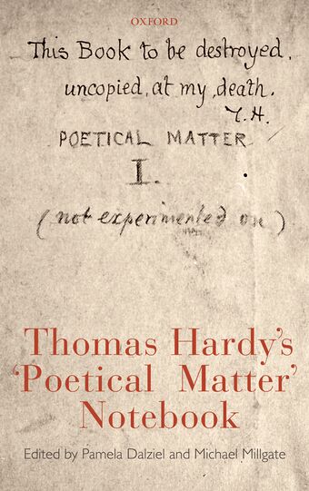 Thomas Hardy's 'Poetical Matter' Notebook book cover