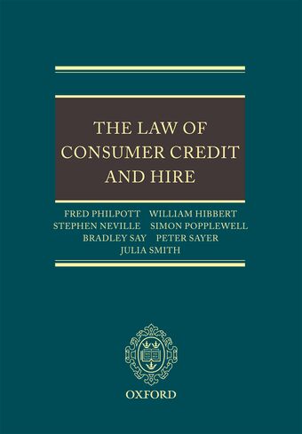 The Law of Consumer Credit and Hire book cover