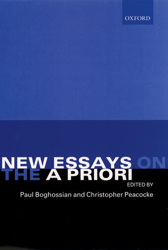 New Essays on the A Priori book cover