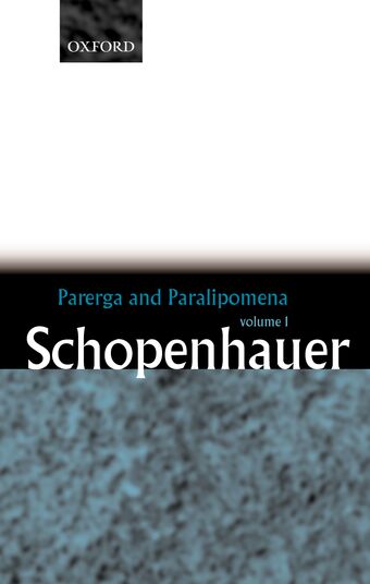 Parerga and Paralipomena book cover