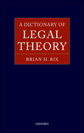 A Dictionary of Legal Theory book cover