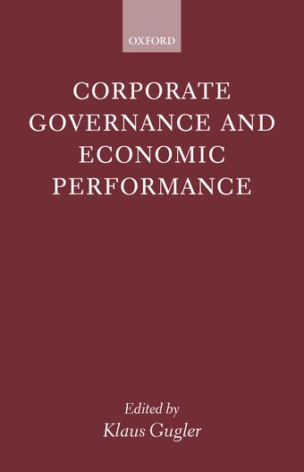 Corporate Governance and Economic Performance book cover