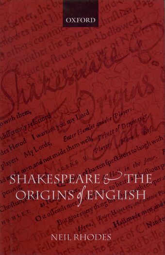 Shakespeare and the Origins of English book cover
