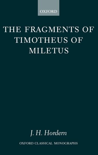 The Fragments of Timotheus of Miletus book cover