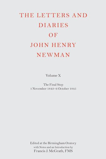 The Letters and Diaries of John Henry Newman: Volume X book cover