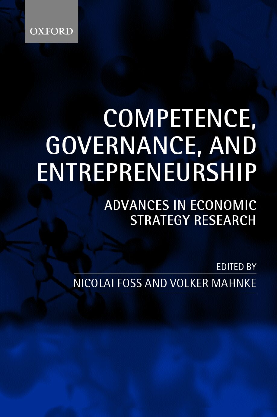 Competence Governance and Entrepreneurship book cover