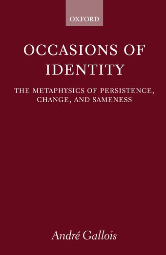 Occasions of Identity book cover