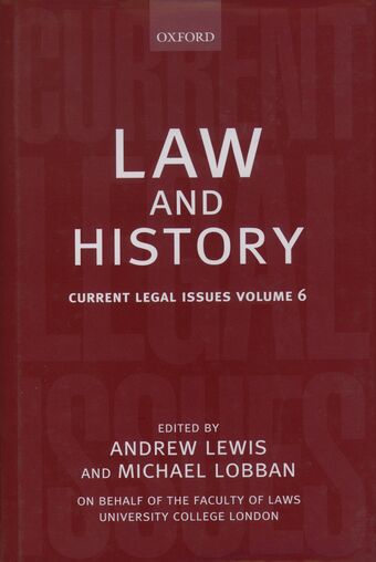 Law and History book cover
