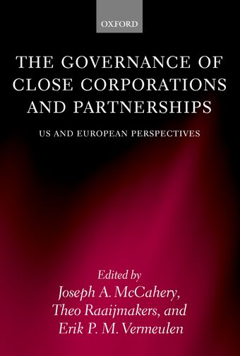 The Governance of Close Corporations and Partnerships book cover