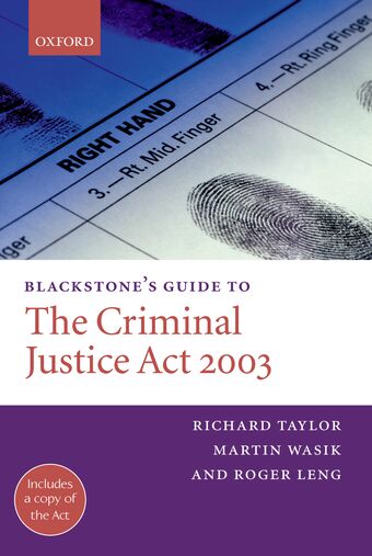 Blackstone's Guide to the Criminal Justice Act 2003 book cover