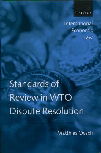 Standards of Review in WTO Dispute Resolution book cover
