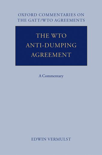 The WTO Anti-Dumping Agreement book cover