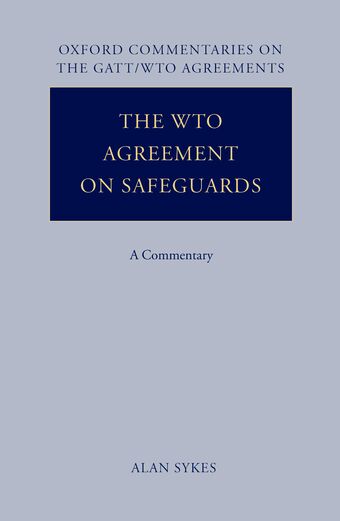 WTO Agreement on Safeguards book cover