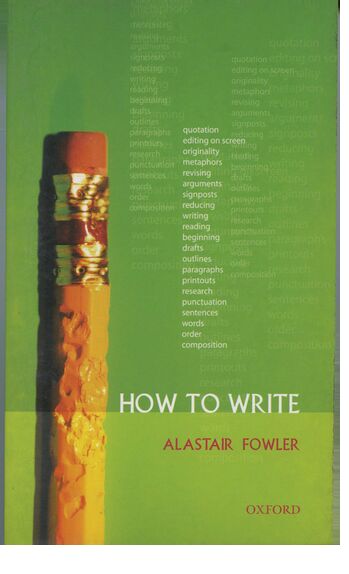 How To Write book cover