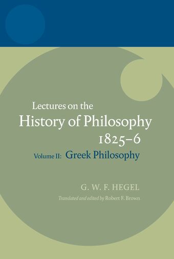 Lectures on the History of Philosophy 1825-6 book cover