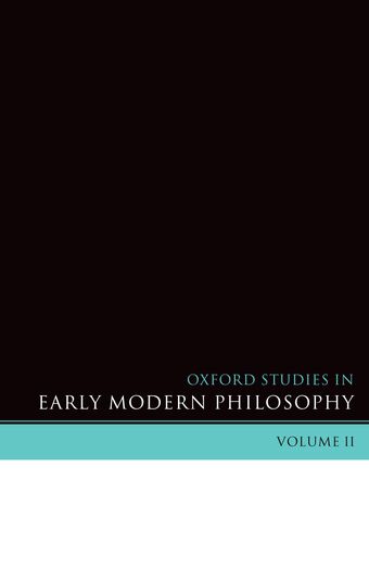 Oxford Studies in Early Modern Philosophy book cover