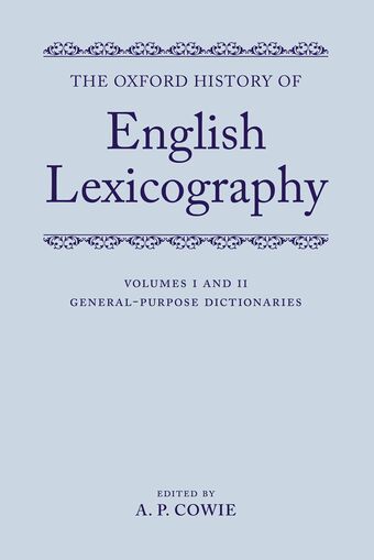 The Oxford History of English Lexicography book cover