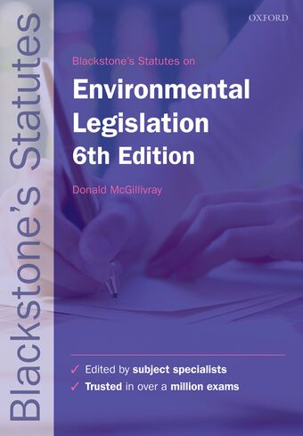 Blackstone's Statutes on Environmental Law book cover