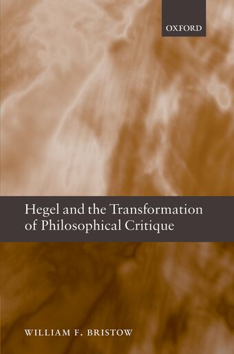 Hegel and the Transformation of Philosophical Critique book cover