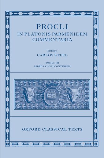 Procli in Platonis Parmenidem Commentaria Iii book cover