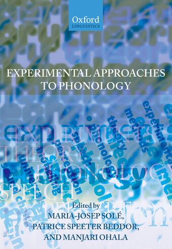 Experimental Approaches to Phonology book cover