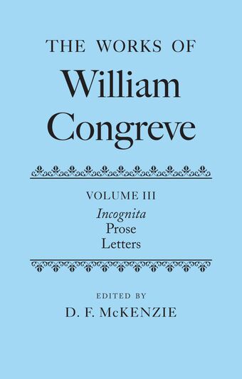 Works of William Congreve, Volume III book cover
