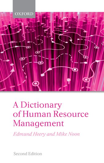 A Dictionary of Human Resource Management book cover